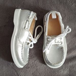 Gymboree Silver Boat Shoes